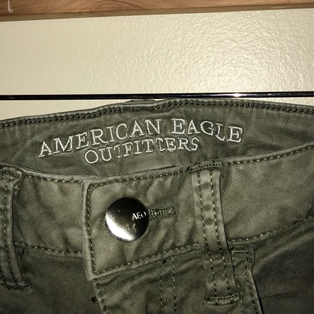Army Green Ankle/Cropped Pants